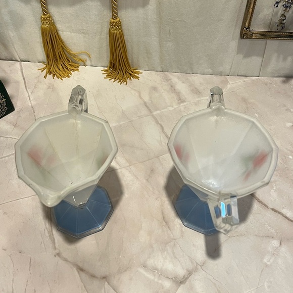 VINTAGE Indiana Glass Westmoreland Red Tulip Glass Sugar & Creamer - Picture 9 of 16